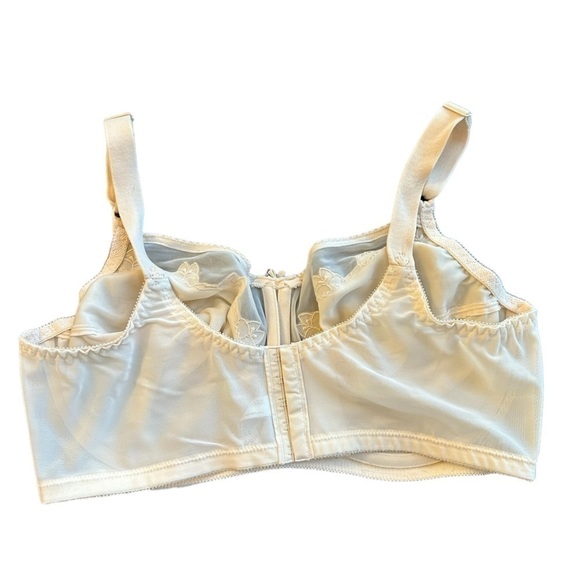 3/$20 Bali 42DD flower full figure underwire Bra 0180 light beige - Picture 3 of 5